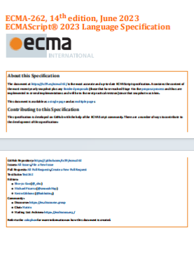 ECMAScript 2023 语言规范(ECMA-262)