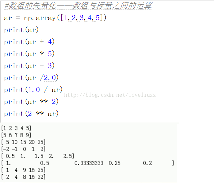 Python3.5基础之NumPy模块的使用图文与实例详解