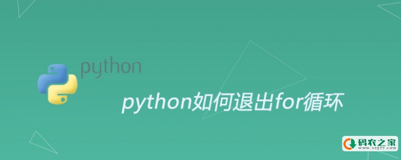 python中如何退出for循环