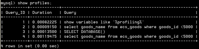 Mysql自带profiling性能分析工具使用分享