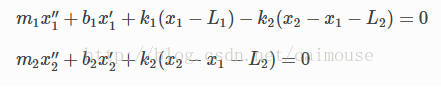 利用python求解物理学中的双弹簧质能系统详解