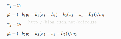 利用python求解物理学中的双弹簧质能系统详解