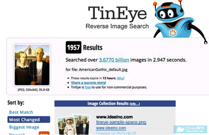 TinEye Reverse Image Search图片搜索插件