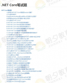 ASP.NET Core必备笔试题(附答案)